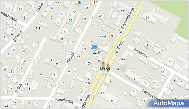 Marki, Aleja Piłsudskiego Józefa, marsz., 57, mapa Marki