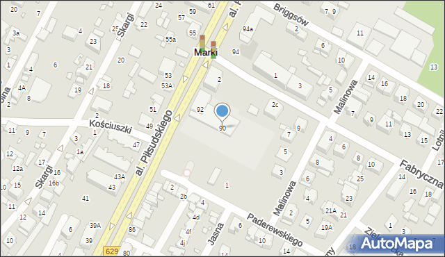 Marki, Aleja Piłsudskiego Józefa, marsz., 90, mapa Marki