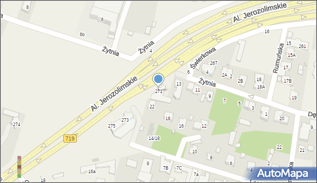 Michałowice, Aleje Jerozolimskie, 271, mapa Michałowice