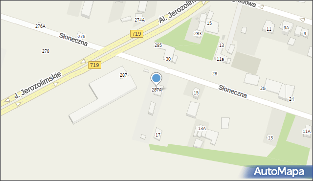 Michałowice, Aleje Jerozolimskie, 287A, mapa Michałowice
