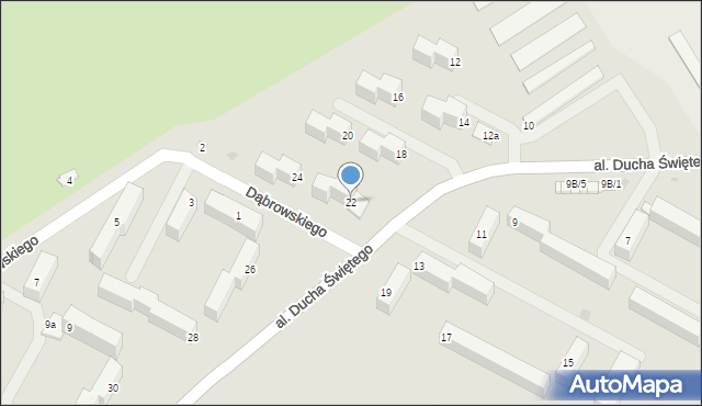 Mielec, Aleja Ducha Świętego, 22, mapa Mielca