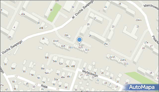Mielec, Aleja Ducha Świętego, 31f/1, mapa Mielca