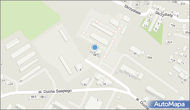Mielec, Aleja Ducha Świętego, 6a, mapa Mielca