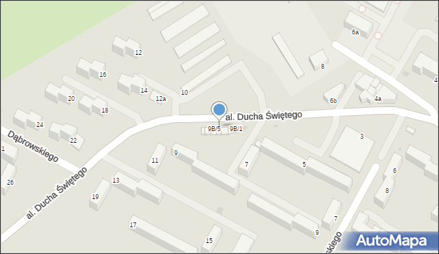Mielec, Aleja Ducha Świętego, 9b, mapa Mielca