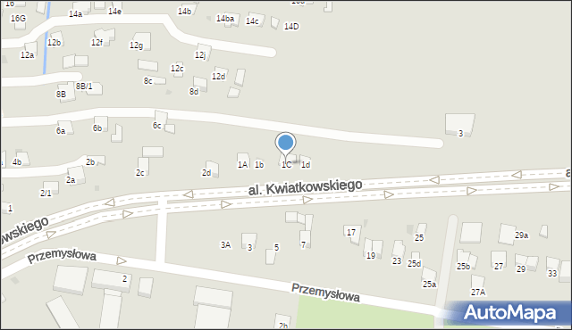 Mielec, Aleja Kwiatkowskiego, 1C, mapa Mielca