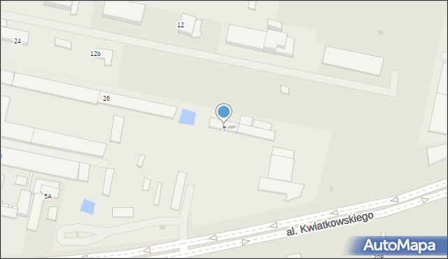 Mielec, Aleja Kwiatkowskiego, 7, mapa Mielca