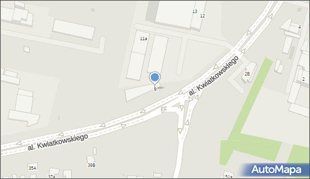 Mielec, Aleja Kwiatkowskiego, 9, mapa Mielca