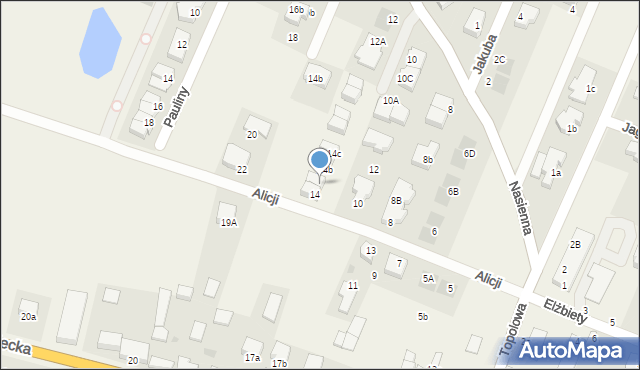 Mierzyn, Alicji, 14a, mapa Mierzyn