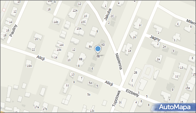 Mierzyn, Alicji, 6B, mapa Mierzyn