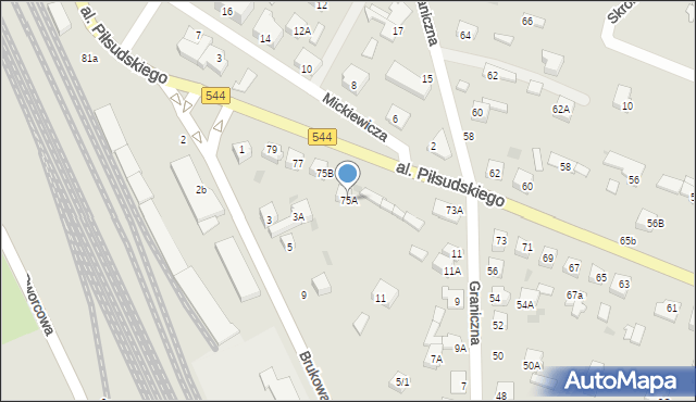Mława, Aleja Piłsudskiego Józefa, marsz., 75A, mapa Mława