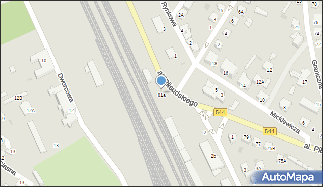 Mława, Aleja Piłsudskiego Józefa, marsz., 81a, mapa Mława