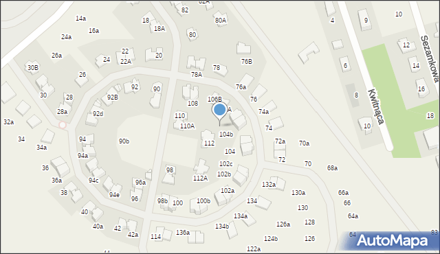 Młochów, Aleja Kasztanowa, 106, mapa Młochów