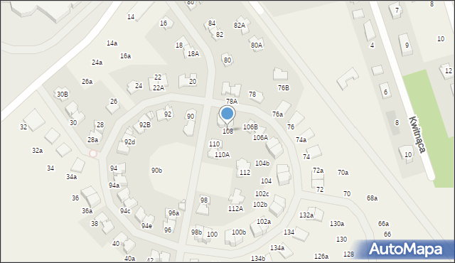 Młochów, Aleja Kasztanowa, 108, mapa Młochów