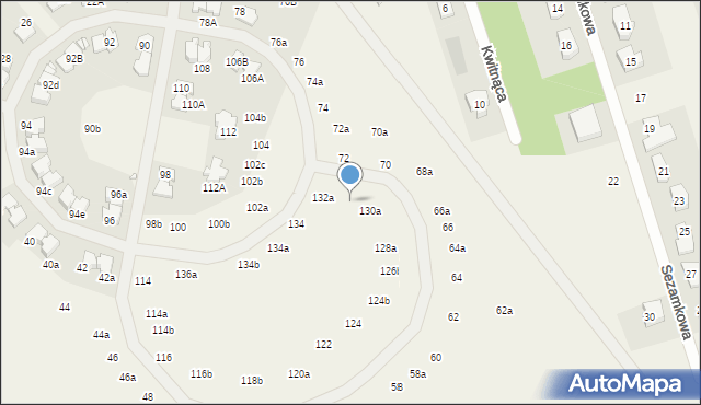 Młochów, Aleja Kasztanowa, 132, mapa Młochów