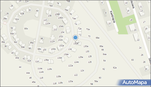 Młochów, Aleja Kasztanowa, 132a, mapa Młochów