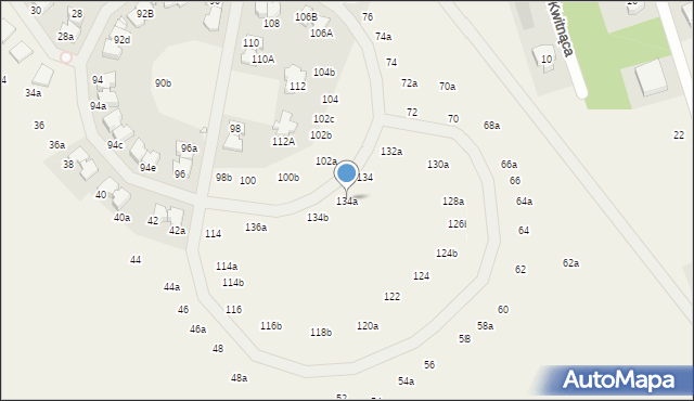 Młochów, Aleja Kasztanowa, 134a, mapa Młochów