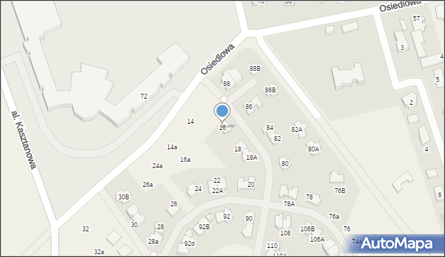 Młochów, Aleja Kasztanowa, 16, mapa Młochów