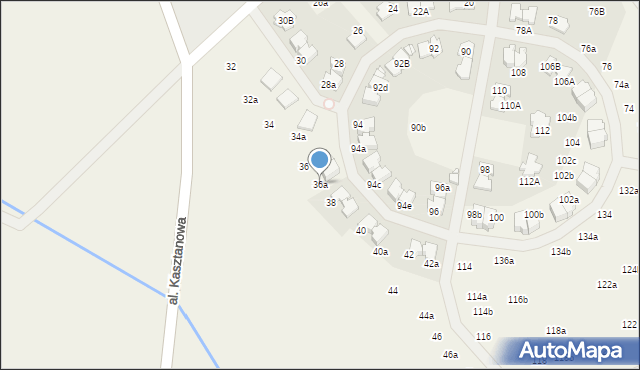 Młochów, Aleja Kasztanowa, 36a, mapa Młochów