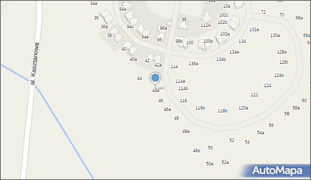 Młochów, Aleja Kasztanowa, 44a, mapa Młochów