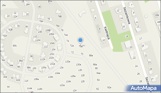 Młochów, Aleja Kasztanowa, 70a, mapa Młochów