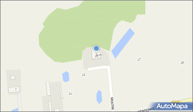 Mochle, Aleja Kasztanowa, 15, mapa Mochle
