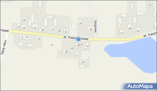 Mochle, Aleja Kasztanowa, 20, mapa Mochle