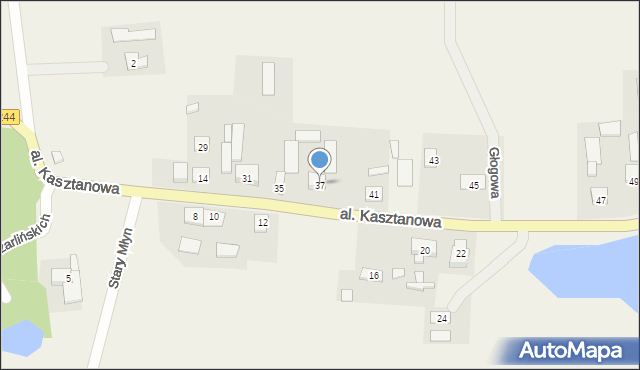 Mochle, Aleja Kasztanowa, 37, mapa Mochle