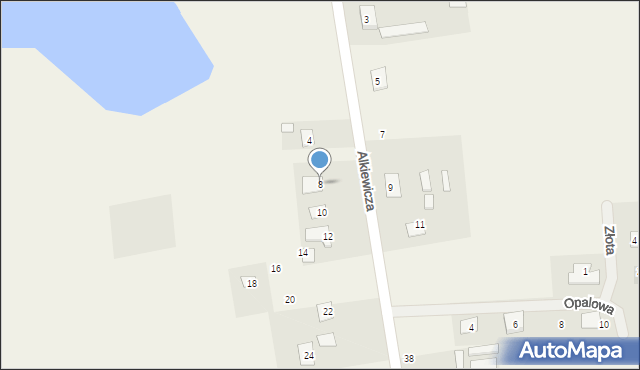 Mochle, Alkiewicza Antoniego, dr., 8, mapa Mochle