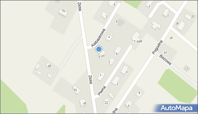 Mokre, Alabastrowa, 2, mapa Mokre