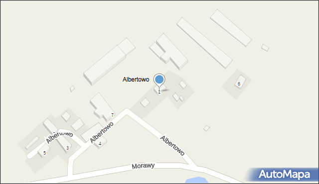 Morawy, Albertowo, 1, mapa Morawy
