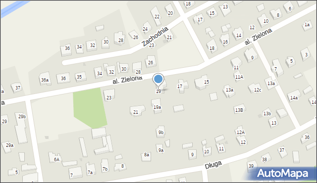 Mosty, Aleja Zielona, 19, mapa Mosty