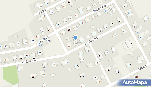 Mosty, Aleja Zielona, 16, mapa Mosty