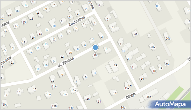 Mosty, Aleja Zielona, 1a, mapa Mosty