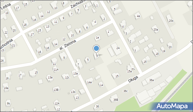 Mosty, Aleja Zielona, 3, mapa Mosty