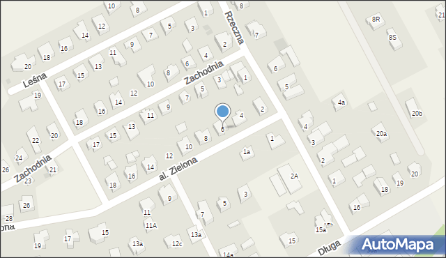 Mosty, Aleja Zielona, 6, mapa Mosty