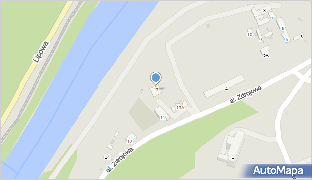 Muszyna, Aleja Zdrojowa, 13, mapa Muszyna