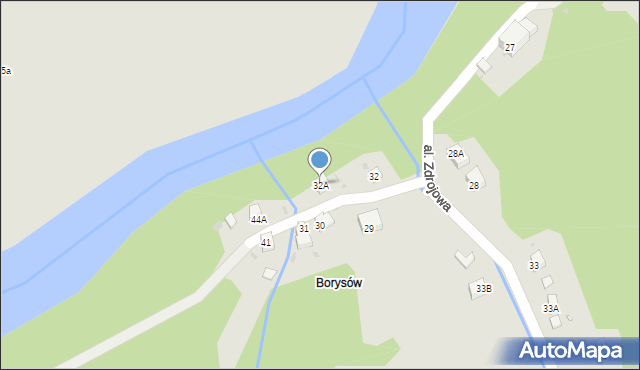 Muszyna, Aleja Zdrojowa, 32A, mapa Muszyna
