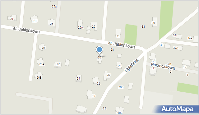 Myślibórz, Aleja Jabłonkowa, 26, mapa Myślibórz