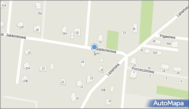 Myślibórz, Aleja Jabłonkowa, 28, mapa Myślibórz
