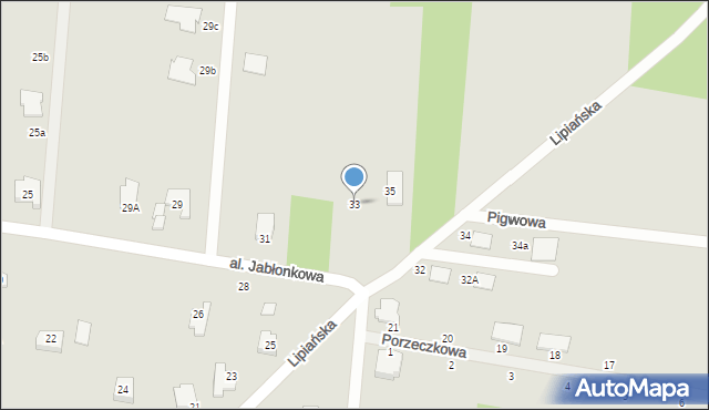 Myślibórz, Aleja Jabłonkowa, 33, mapa Myślibórz