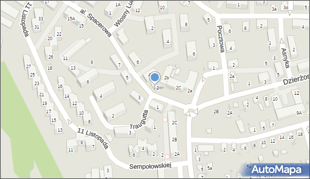 Mysłowice, Aleja Spacerowa, 2c, mapa Mysłowice