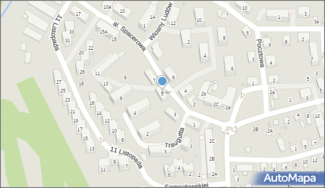 Mysłowice, Aleja Spacerowa, 5, mapa Mysłowice