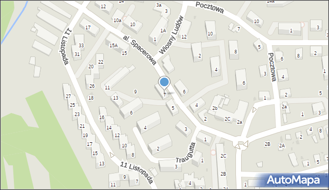 Mysłowice, Aleja Spacerowa, 7, mapa Mysłowice
