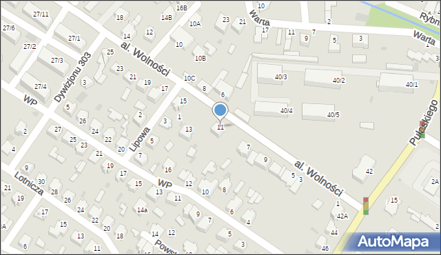 Myszków, Aleja Wolności, 11, mapa Myszków