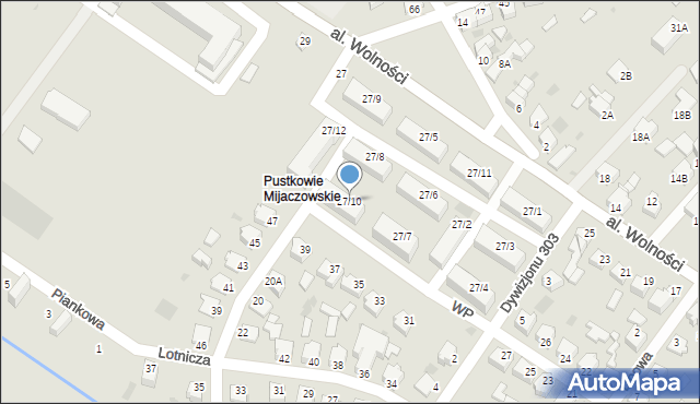 Myszków, Aleja Wolności, 27/10, mapa Myszków