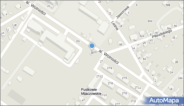 Myszków, Aleja Wolności, 29, mapa Myszków