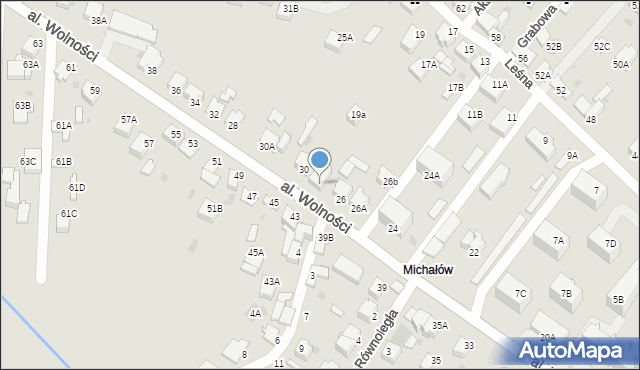 Myszków, Aleja Wolności, 30B, mapa Myszków