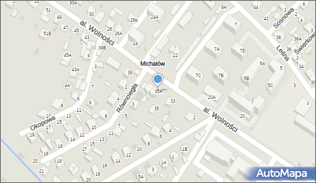 Myszków, Aleja Wolności, 35A, mapa Myszków