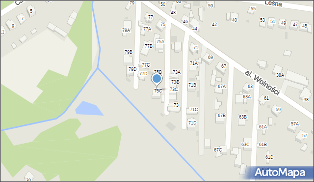 Myszków, Aleja Wolności, 75C, mapa Myszków