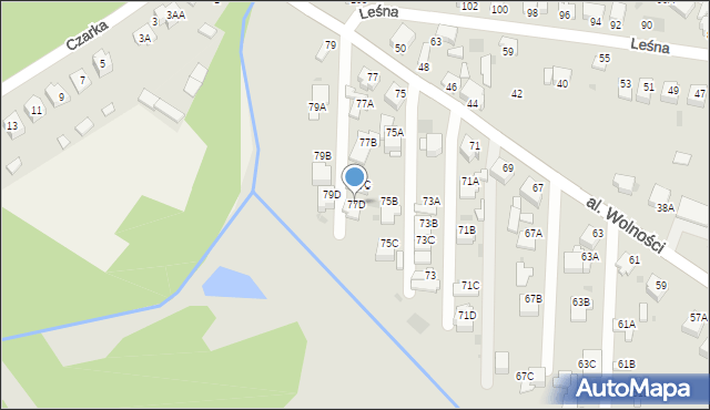Myszków, Aleja Wolności, 77D, mapa Myszków